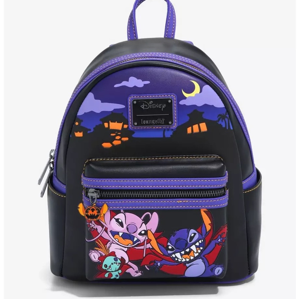 Loungefly Disney Lilo & Stitch: The‎ Series Vampire Angel & Stitch Mini Backpack